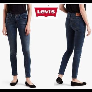 LEVI’S 711 skinny jeans midrise dark Wash Sz 27